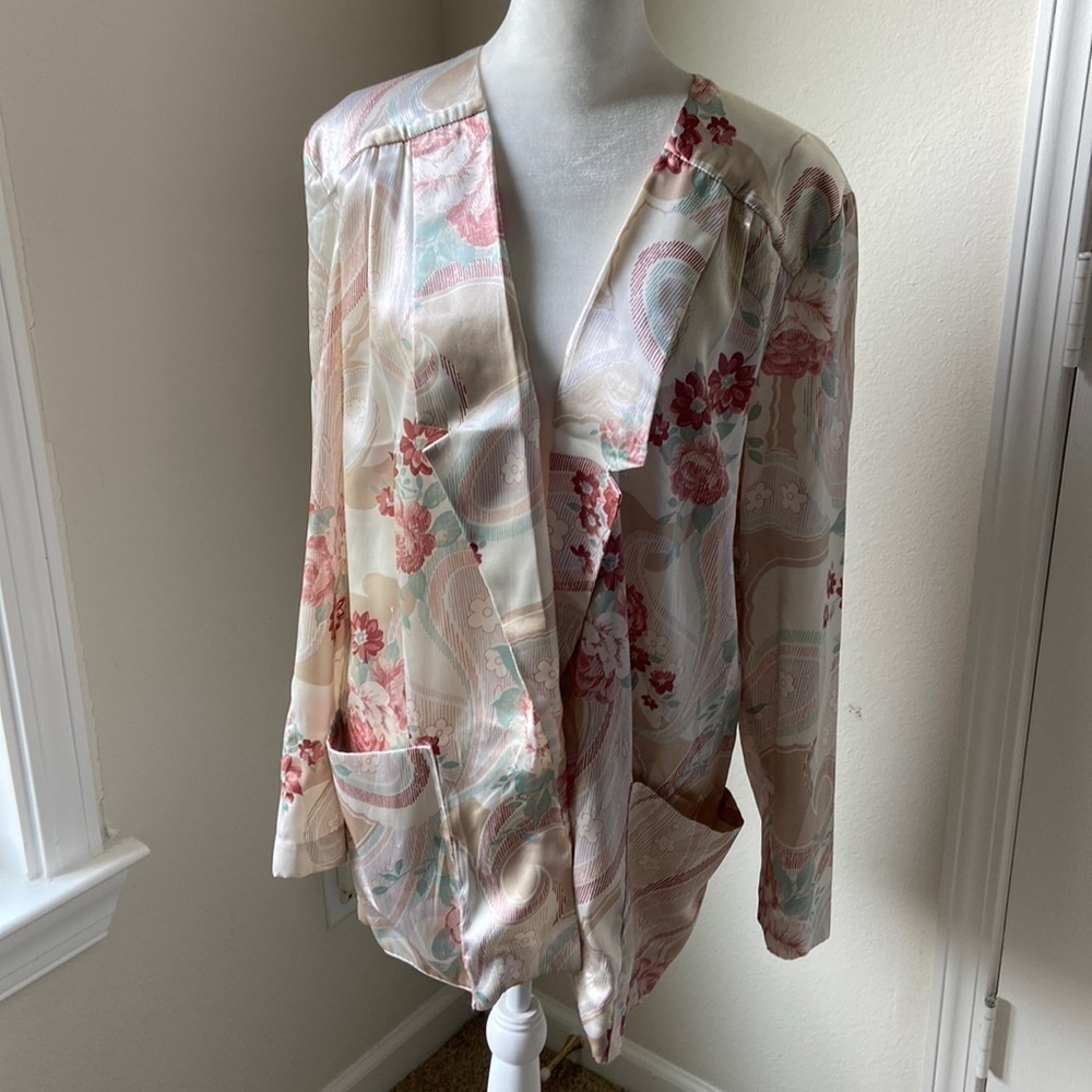 Vintage KH II Sportswear Floral Silky Blazer
